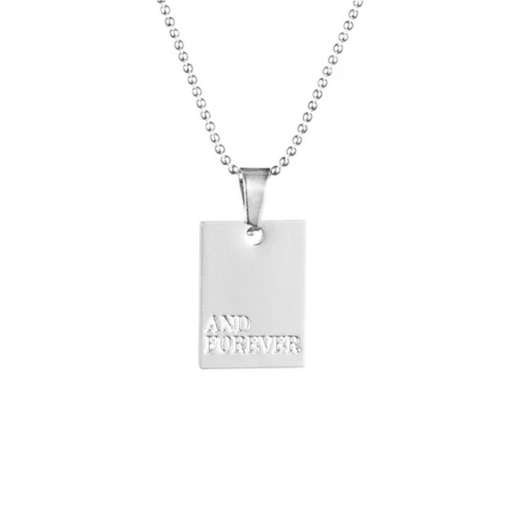 And Forever Necklace PVD 18K White Gold Plated Stainless Steel